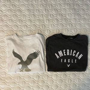 American Eagle shirts White and Dark Grey
